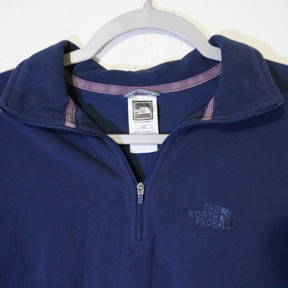The North Face TKA 100 1/4 Zip Fleece – Navy – Men's Size Small - Picture 2 of 2